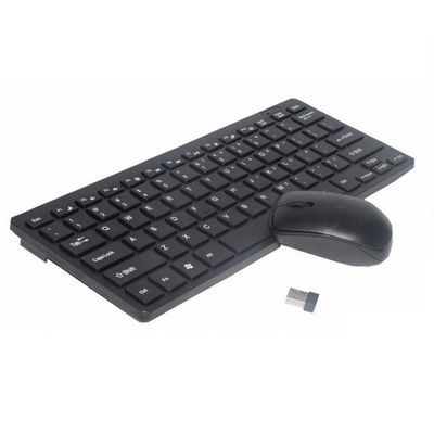 Kit Teclado e Mouse Wireless sem Fio 2.4g Ultra Slim Black