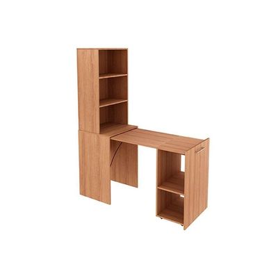 Mesa Multiuso Escritório Retrátil Me4171 C- 5 Nichos Amêndoa - Tecno Mobili