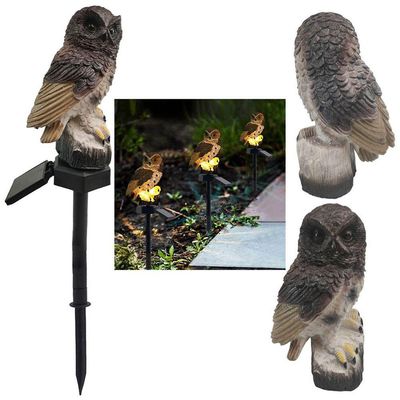 Coruja Luminaria Solar Luz Led Iluminaçao Teto Jardim Quintal Varanda Enfeite Multiuso Res