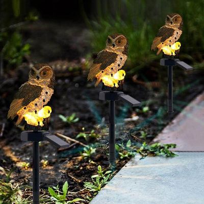 Coruja Luminaria Solar Luz Led Iluminaçao Teto Jardim Quintal Varanda Enfeite Multiuso Res