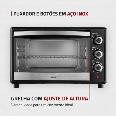 Forno Elétrico 42L Family II Mondial Preto/Inox  FR-42 FORNO ELÉTRICO FR-42 127V/60Hz