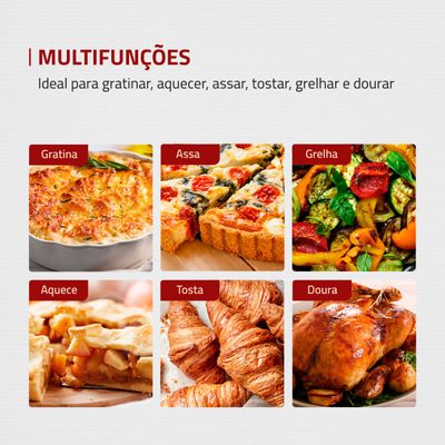 Forno Elétrico 42L Family II Mondial Preto/Inox  FR-42 FORNO ELÉTRICO FR-42 127V/60Hz
