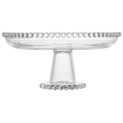 Prato com Pé Wolff Pearl em Cristal - 20 cm