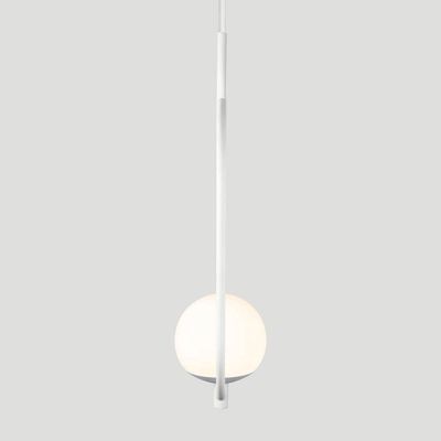 Kit 2 Pendentes Lustres On Clip Branco Globo De Vidro Branco