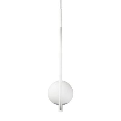 Kit 2 Pendentes Lustres On Clip Branco Globo De Vidro Branco