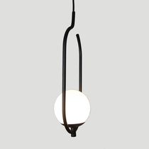 Kit 2 Pendentes Lustres On Clip Preto Globo De Vidro Branco