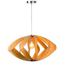 Lustre Pendente Em Madeira - Eye - 58 Cm