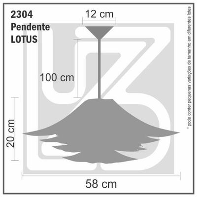 Lustre Pendente Lotus - Desmontada