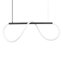 Lustre Design Moderno Rope 38w - Silicon Led 6000k - Preto