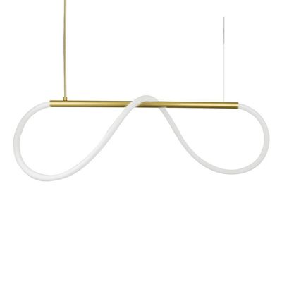 Lustre Design Moderno Rope 38w - Silicon Led 6000k - Ouro