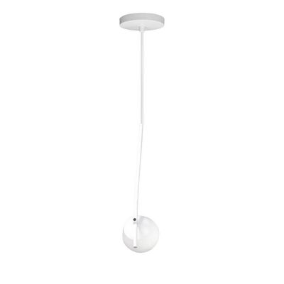Lustre Pendente On Ly - Branco Com Globo De Vidro Branco