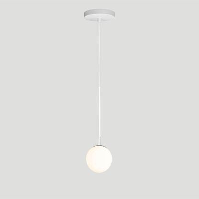 Lustre Pendente On Ly - Branco Com Globo De Vidro Branco