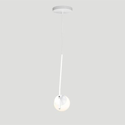 Lustre Pendente On Ly - Branco Com Globo De Vidro Branco