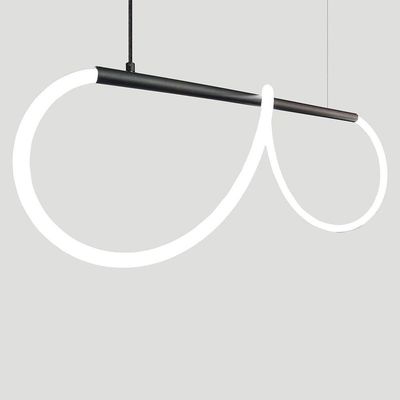 Lustre Design Moderno Rope 38w - Silicon Led 3000k - Preto