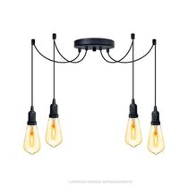 Lustre Aranha Com 4 Pendentes De 2 M + Soquetes