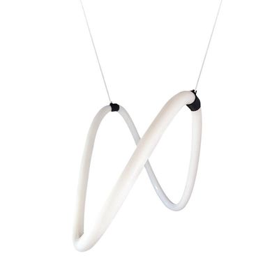 Lustre Design Moderno Knot 38w - Silicon Led 6000k - Preto