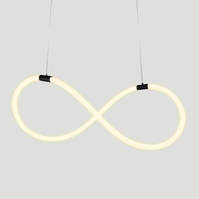 Lustre Design Moderno Knot 38w - Silicon Led 6000k - Preto