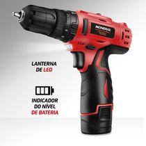 Parafusadeira Furadeira Maleta Bivolt Mondial Pi-11ma