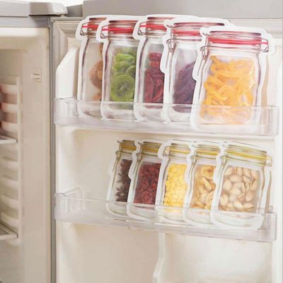 Kit 3 Sacos Zip Lock Hermético Reutilizável Formato Pote