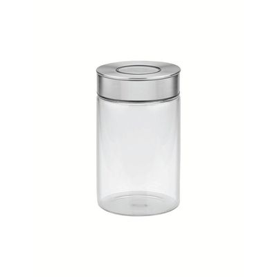 Pote De Vidro Tramontina Purezza Com Tampa De Aço Inox 10 Cm 1 L Tramontina