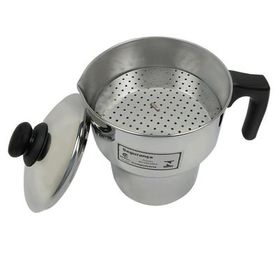 Panela Cuscuzeira Aparelho De Cuscuz Para Fogão Indução 1,3 Litros Multiuso Funciona Como Fervedor