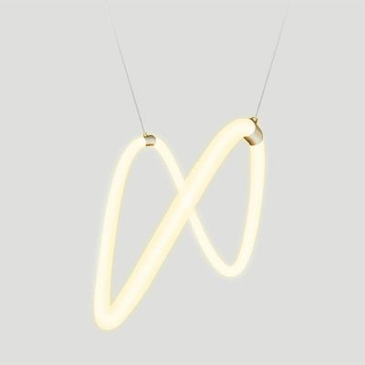 Lustre Design Moderno Knot 38w - Silicon Led 6000k - Ouro