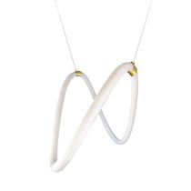 Lustre Design Moderno Knot 38w - Silicon Led 6000k - Ouro