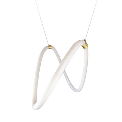 Lustre Design Moderno Knot 38w - Silicon Led 6000k - Ouro
