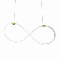 Lustre Design Moderno Knot 38w - Silicon Led 6000k - Ouro