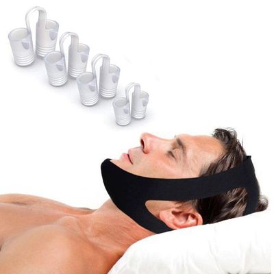Kit 1 Faixa 3 Pontas + 4 Clip Nasal Silicone Anti Ronco