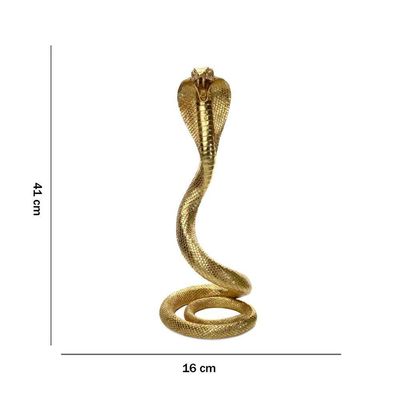 Escultura Serpente Em Poliresina 41x16x16cm
