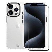 Kit Capa Urus Branca e Pelicula Coverage 5D Pro Preta para iPhone 15 Pro Max - Gshield