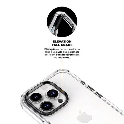 Kit Capa Urus Branca e Pelicula Coverage 5D Pro Preta para iPhone 15 Pro Max - Gshield
