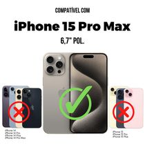17105366910867 Kit Capa Urus Branca e Pelicula Coverage 5D Pro Preta para iPhone 15 Pro Max - Gshield
