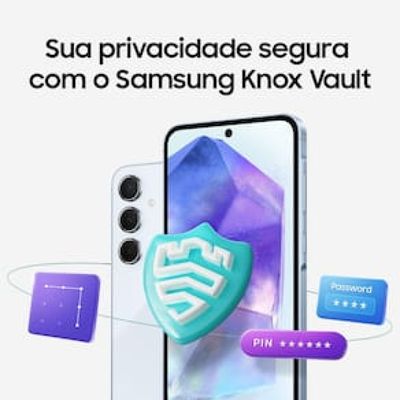 Smartphone Samsung Galaxy A55 5G 256GB Azul Escuro 8GB RAM Câmera Tripla Traseira de até 50MP Selfie de 32MP Tela Super AMOLED 6.6"