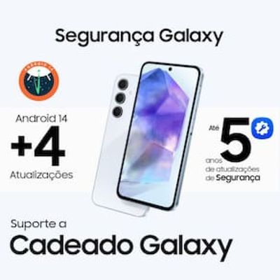 Smartphone Samsung Galaxy A55 5G 256GB Azul Escuro 8GB RAM Câmera Tripla Traseira de até 50MP Selfie de 32MP Tela Super AMOLED 6.6"