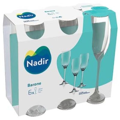 Conjunto de Taças para Espumante Nadir Barone 190 ml  6 Peças