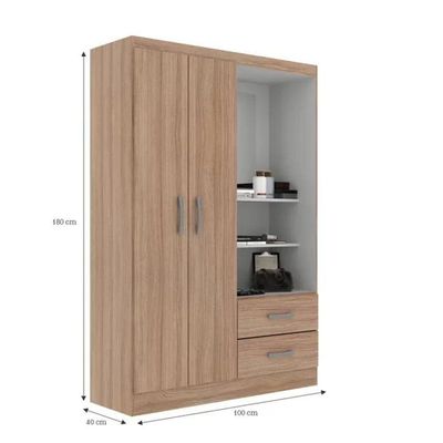 Guarda Roupa Capelinha Solteiro 2 Portas 2 Gavetas Premium - Demolição Demolição