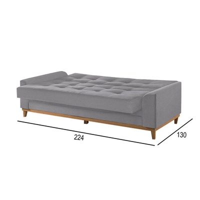 Sofá Cama 2 Lugares Living Linho M-157 Martins Cinza