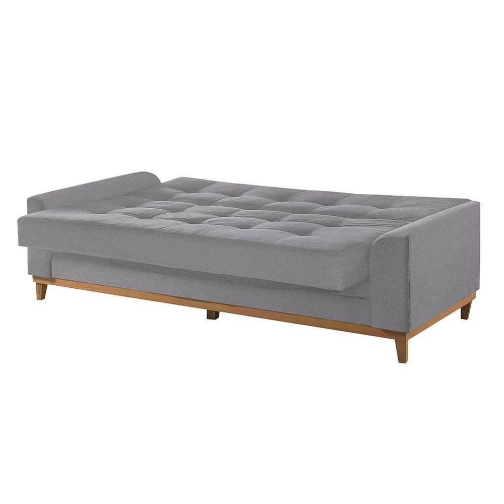 Sofá Cama 2 Lugares Living Linho M-157 Martins Cinza