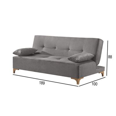Sofá Cama 2 Lugares Living Linho M-143 Martins Cinza
