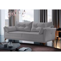 Sofá 3 Lugares Living Linho M-97 Martins Cinza