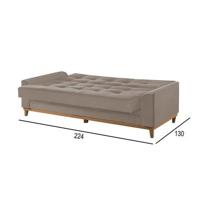 Sofá Cama 2 Lugares Living Linho M-157 Martins Bege