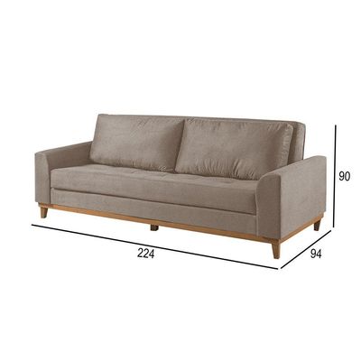 Sofá Cama 2 Lugares Living Linho M-157 Martins Bege