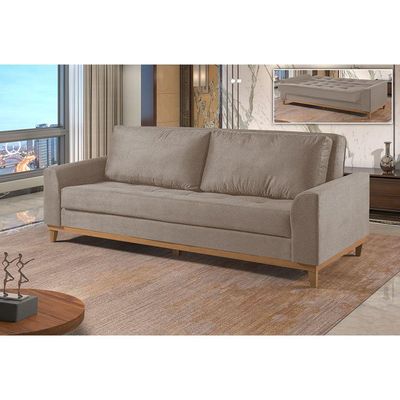 Sofá Cama 2 Lugares Living Linho M-157 Martins Bege