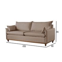 Sofá 4 Lugares Living Linho M-168 Martins Bege