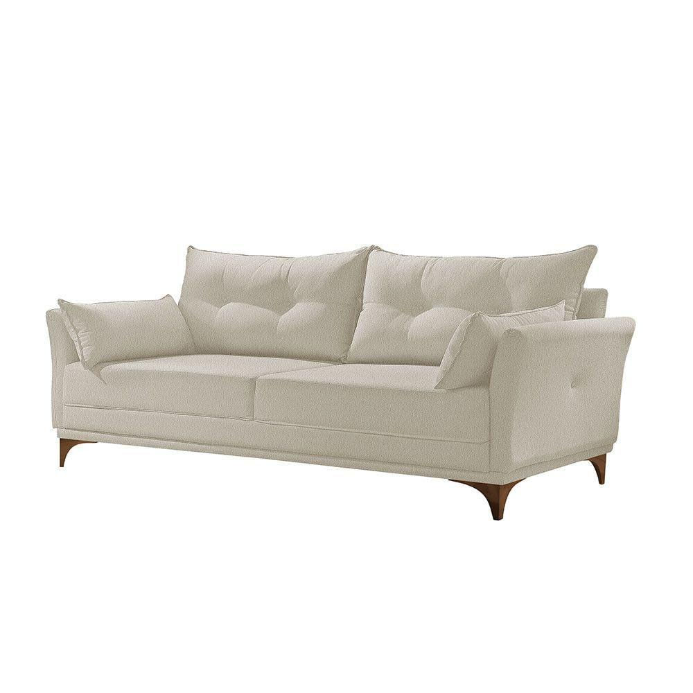 Sofá 3 Lugares Living Linho M-97 Martins Creme
