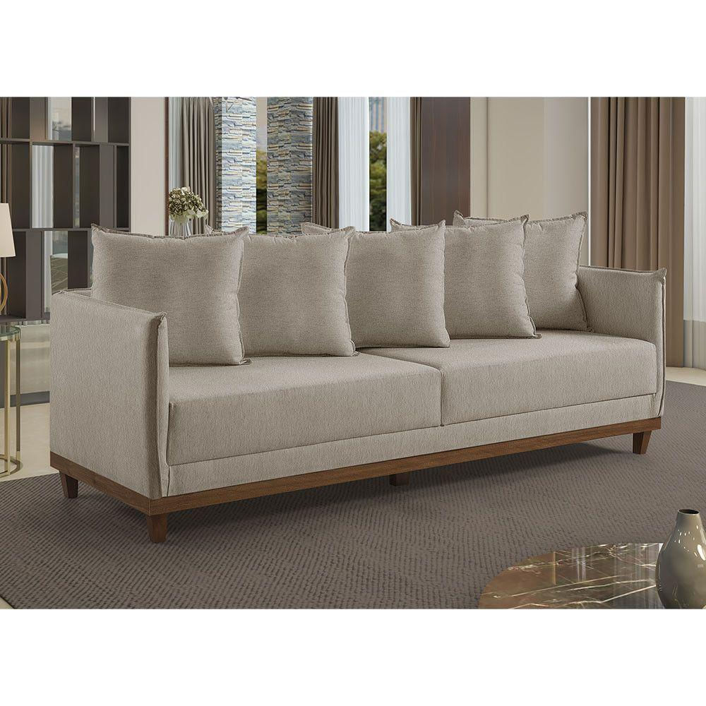 Sofá 4 Lugares Living Linho M-169 Martins Bege