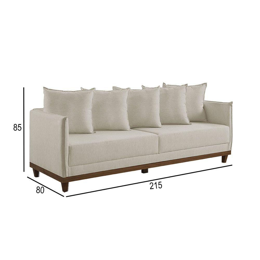 Sofá 4 Lugares Living Linho M-169 Martins Creme