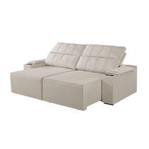 Sofá 5 Lugares Retrátil E Reclinável M-182 Martins Creme